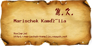Marischek Kamélia névjegykártya